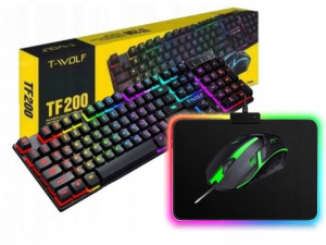 Zestaw Klawiatura Mysz Gamingowa Mechaniczna Rgb