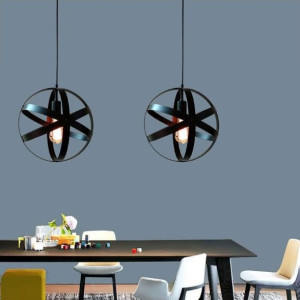 Lampa wisząca Loft, Industrialna – kula, czarna
