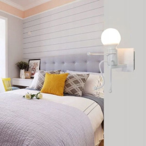 Lampa ścienna / Kinkiet Loft pojedyńczy – biała