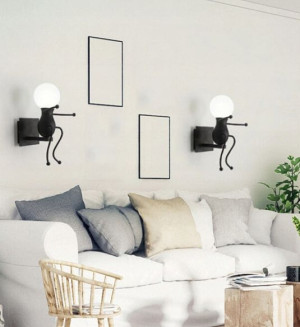 Lampa ścienna/ Kinkiet Loft pojedyńczy – czarna