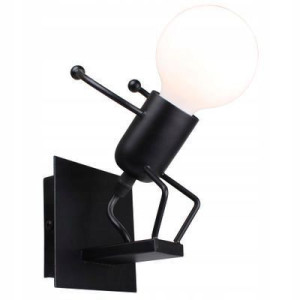 Lampa ścienna/ Kinkiet Loft pojedyńczy – czarna