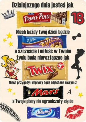 Bon Prezent Tabliczka Na Batony Urodziny Na 18