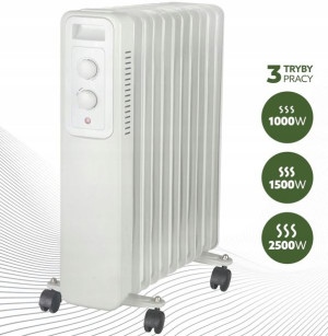 Grzejnik Olejowy Elektryczny 11 Żeber 2500 Olejak