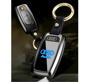 Elegancki brelok AUDI - zapalniczka żarowa i latarka 3w1