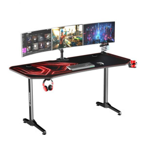 ULTRADESK Biurko dla gracza FRAG XXL RED, 160 x 75 cm, 75 cm, uchwyty na sł