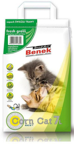 Super Benek Corn Cat Świeża Trawa 7 l