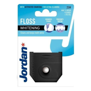 Jordan Floss WHITENING wybielająca nić dentyst. z fluorem o smaku mięty 25m