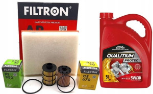5l. Olej + Zestaw 3 Filtrów Opel Astra 3 H 1.3cdti