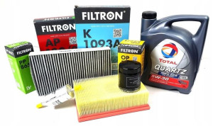 5l 5w30 4x Filtr Peugeot 307 Citroen C4 2.0 16v