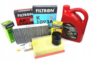 5l 10w40 4x Filtr Peugeot 307 Citroen C4 2.0 16v
