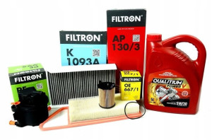 5w30 Olej + Zestaw Filtrów Citroen C2 C3 1.4 Hdi