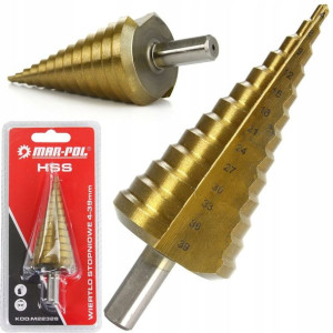 Wiertło Stożkowe Stopniowe Hs Tytan 4-39mm Wiertła