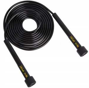 Skakanka gumowa czarna fitness 250 cm