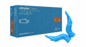 Rękawice rękawiczki nitrylowe bezpudrowe XL 100szt