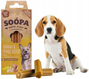 Soopa naturalny dental sticks Banan i masło orzech