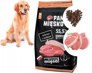 Pan Mięsko Sucha karma cielęcina z indykiem M 3kg