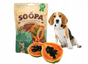 Naturalne gryzaki z papaji dla psa Soopa 85g