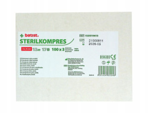Kompresy gazowe jałowe gazik 5x5cm 12w 17n 100x3sz