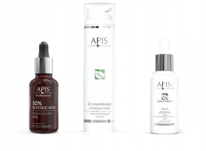 Zestaw Apis kwas glikolowy 35% 50% neutralizator