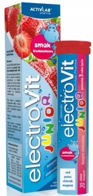 ElectroVit Junior elektrolity o smaku truskawkowym