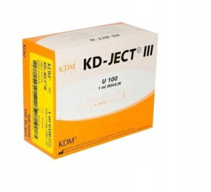 Strzykawki U100 Insulinowe 1ml 0,30x12,7 100 Sztuk