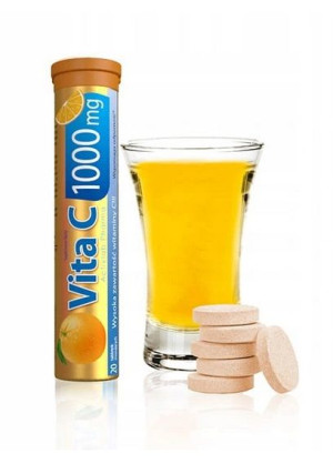 Vita C 1000mg 20 tab musujących pomarańcza