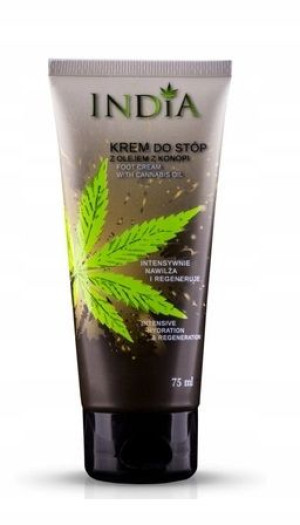 India ochronny krem do stóp z olejem z konopi 75ml