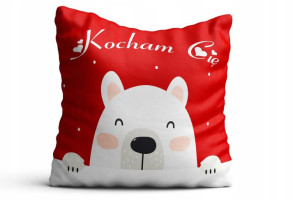 Poduszka WALENTYNKI MIŚ KOCHAM CIĘ