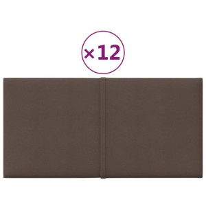 Panele ścienne, 12 szt, kolor taupe, 30x15 cm, tkanina, 0,54 m²