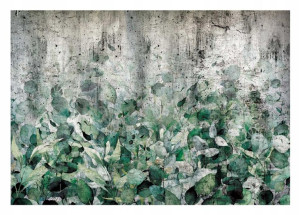 Fototapeta LIŚCIE BETON Natura Tapeta Ścienna Do Salonu Sypialni 254x184