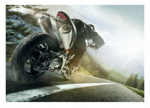 Fototapeta MŁODZIEŻOWA 3D Motocykl Motor Tapeta Dla Dzieci 254x184
