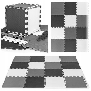 GRUBA MATA EDUKACYJNA puzzle PIANKOWE 32szt XXL