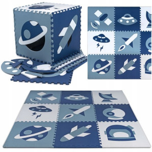 GRUBA MATA EDUKACYJNA puzzle PIANKOWE 21szt XXL