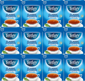 Herbata czarna w torebkach Tetley Classic 100szt x12
