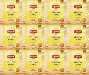 Herbata czarna w torebkach Lipton Yellow Label 100szt x12