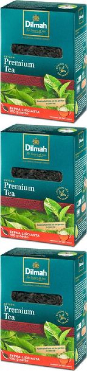 Herbata czarna liściasta Dilmah Premium Tea Ceylon Orange Pekoe 100g x3