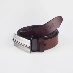 Pasek skórzany, elegancki Cartello C-2230-2 brązowy rozm90