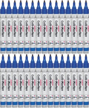 30x Marker permanentny Herlitz Colli okrągła 1-4mm niebieski