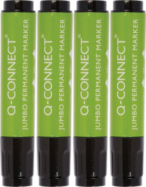 4x Marker permanentny Q-Connect Jumbo ścięta 2-20mm czarny