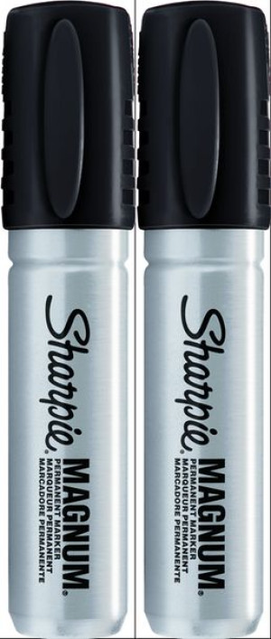 2x Marker permanentny Sharpie Magnum ścięta 14.8mm czarny
