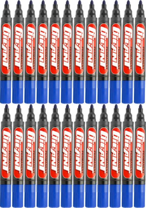 24x Marker permanentny Kamet Gigant okrągła 1-3mm niebieski