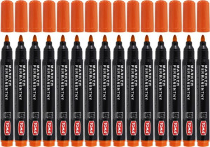 15x Marker permanentny Toma TO-202 okrągła 1.5mm pomarańczowy