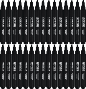 40x Marker permanentny Office Products ścięta 5mm czarny