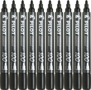 10x Marker permanentny Pilot SCA 100 okrągła 4.5mm czarny