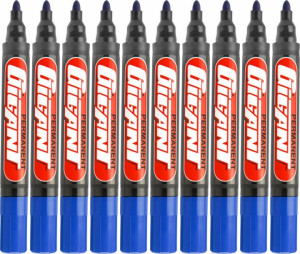 10x Marker permanentny Kamet Gigant okrągła 1-3mm niebieski