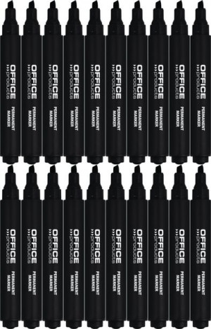 20x Marker permanentny Office Products ścięta 5mm czarny