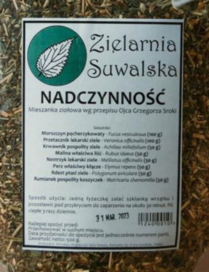 Nadczynność tarczycy Zielarnia Suwalska 500g