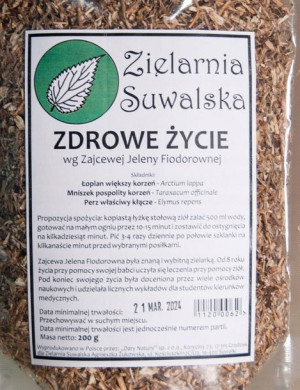Mieszankana Zdrowe życie Zielarnia Suwalska 200g