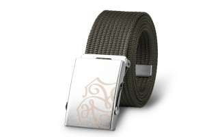 Mocny Pasek parciany do spodni Kaletnik Khaki (obwód w pasie 105-115 cm)