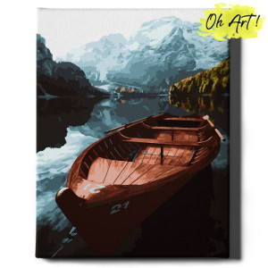 Obraz Malowanie po numerach 40x50 Cm / Łódź w górach / Oh Art